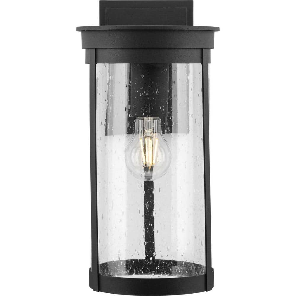 Ellery Large Black Cylinder Outdoor Wall Lantern