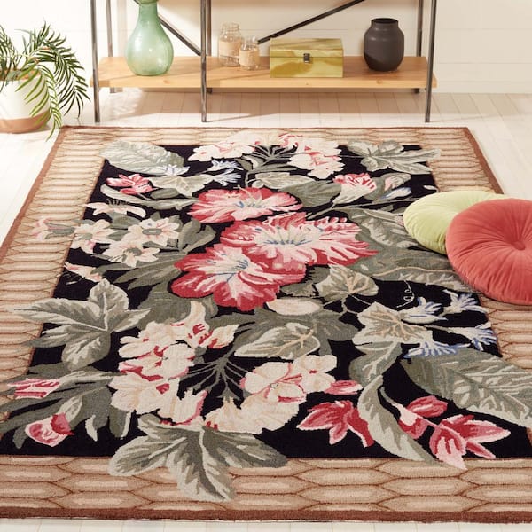 Chelsea Black/Brown Doormat 3 ft. x 4 ft. Border Area Rug