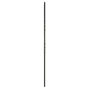 44 in. x 1/2 in. Satin Black Double Twist Hollow Iron Baluster
