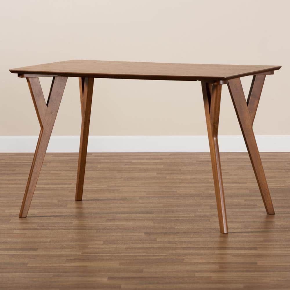 Walnut Brown 48" Transitional Wood Dining Table