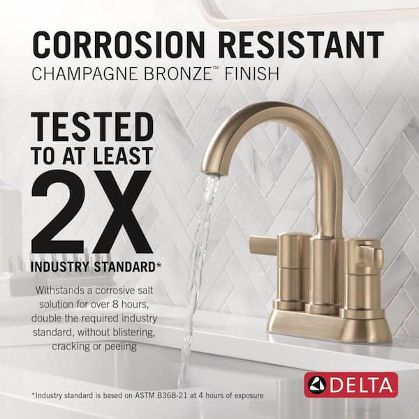 Delta Albion Gold 4 in. Centerset 2-Handle Bathroom Faucet with