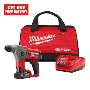 M12 FUEL 12V Lithium-Ion Brushless Cordless 5/8 in. SDS-Plus Rotary Hammer Kit with One 4.0Ah Battery and Bag