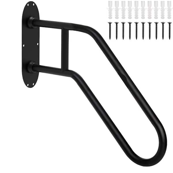 Outdoor Heavy Duty 23-Non-Slip U-Shape Metal Hand Rail Wall Mount Stair Railing Grab Bar Safety Handle