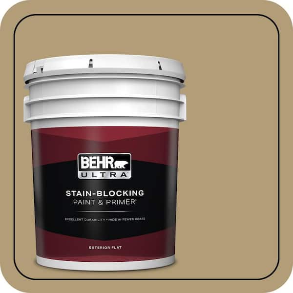 BEHR ULTRA 5 gal. #S320-5 Ginger Tea Flat Exterior Paint & Primer