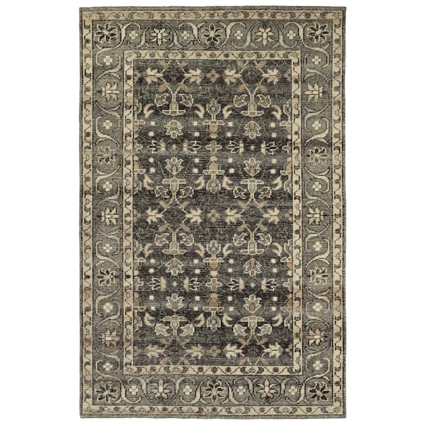 Kaleen Herrera Charcoal 3 ft. x 5 ft. Area Rug