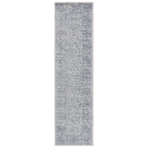 SAFAVIEH Marquee Blue/Gray 2 ft. x 9 ft. Abstract Gradient Runner Rug