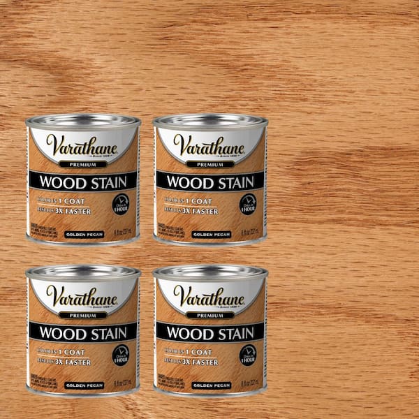 8 oz. Golden Pecan Premium Fast Dry Interior Wood Stain (4-Pack)