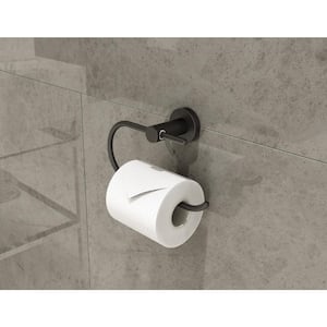 Dia Wall-Mounted Toilet Paper Holder in Matte Black