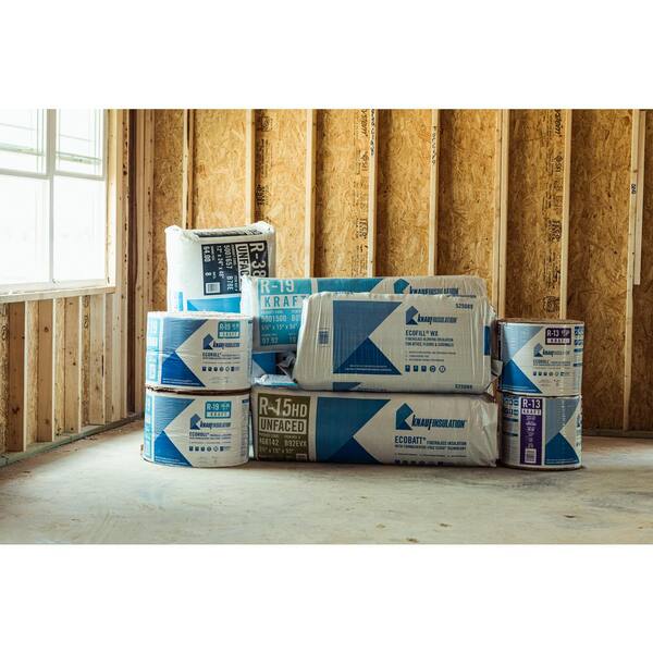 R-19 EcoBatt® Unfaced Fiberglass Insulation Batt 6-1/4