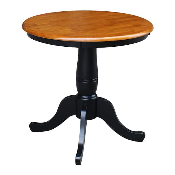 International Concepts Black and Cherry Solid Wood Dining Table