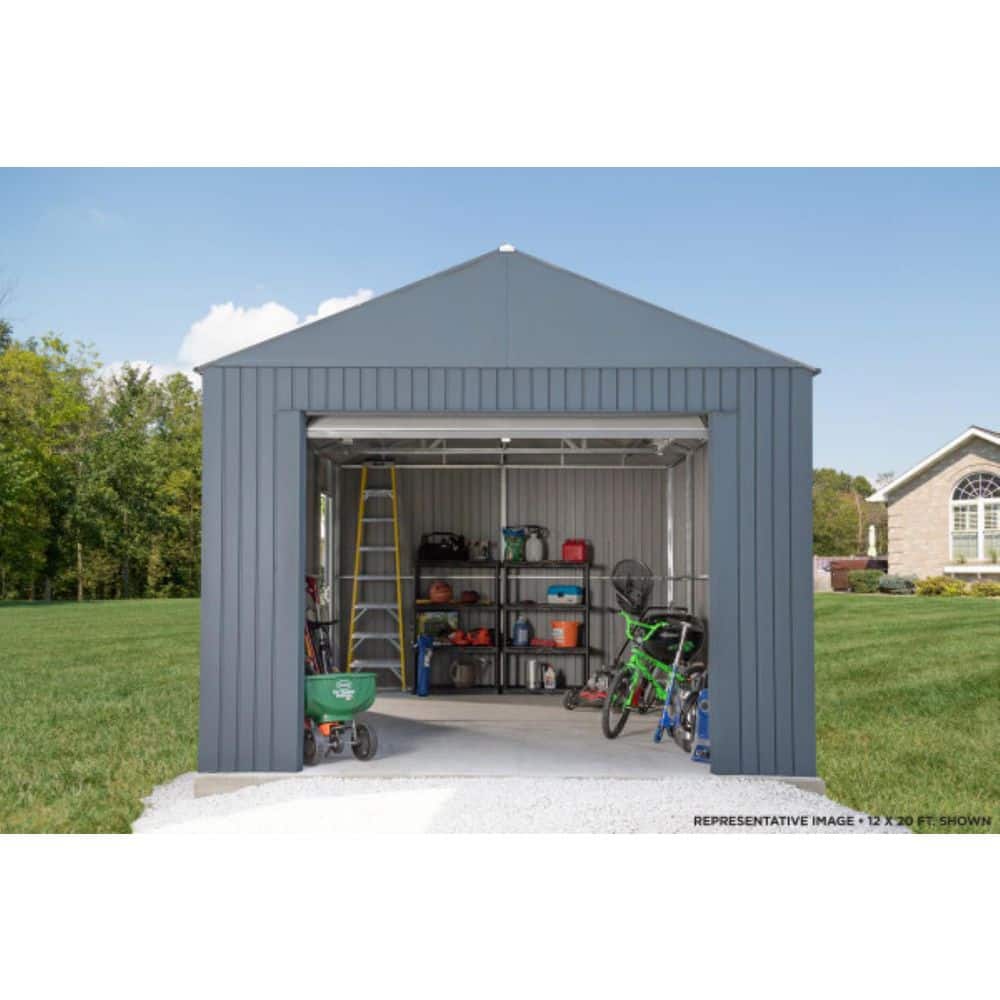 Everest Charcoal Steel Garage Kit with Roll-Up Door