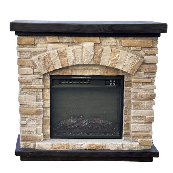 FESTIVO 36 in. Freestanding Electric Fireplace in Tan FFP20131