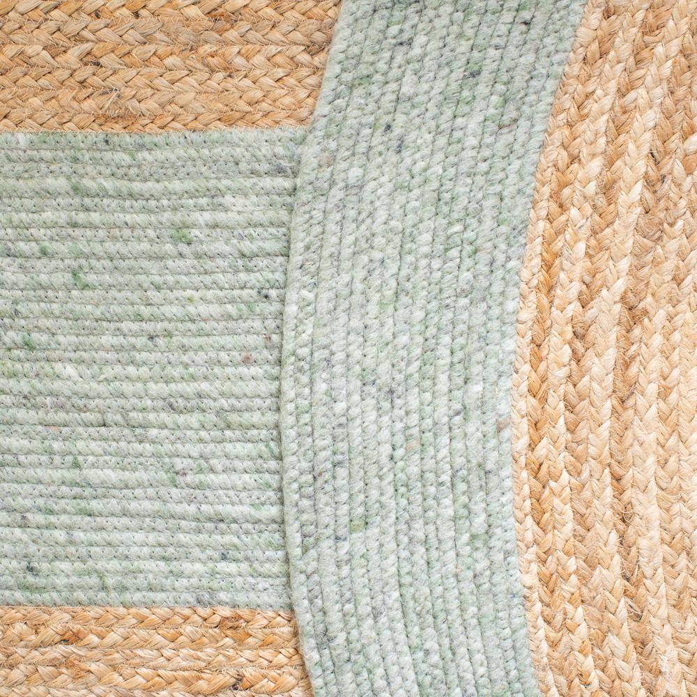 Gray Braided Handmade Reversible Oval 6' x 9' Wool Cotton Rug
