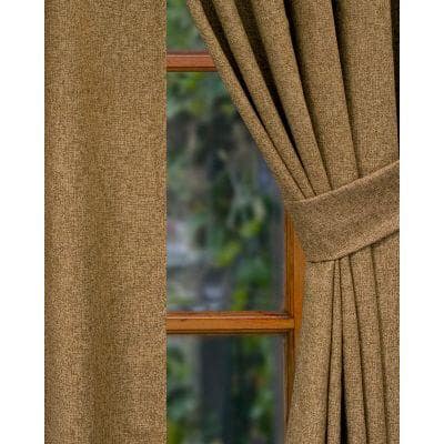 null Semi-Opaque Cognac Sutra Rod Pocket Panel - in. W x 96 in. L