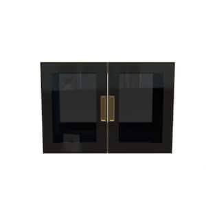 Rosario 29 in. W x 21 in. D x 21 in. H Single Bath Vanity Cabinet without Top in Matte Blue with Gold Trim