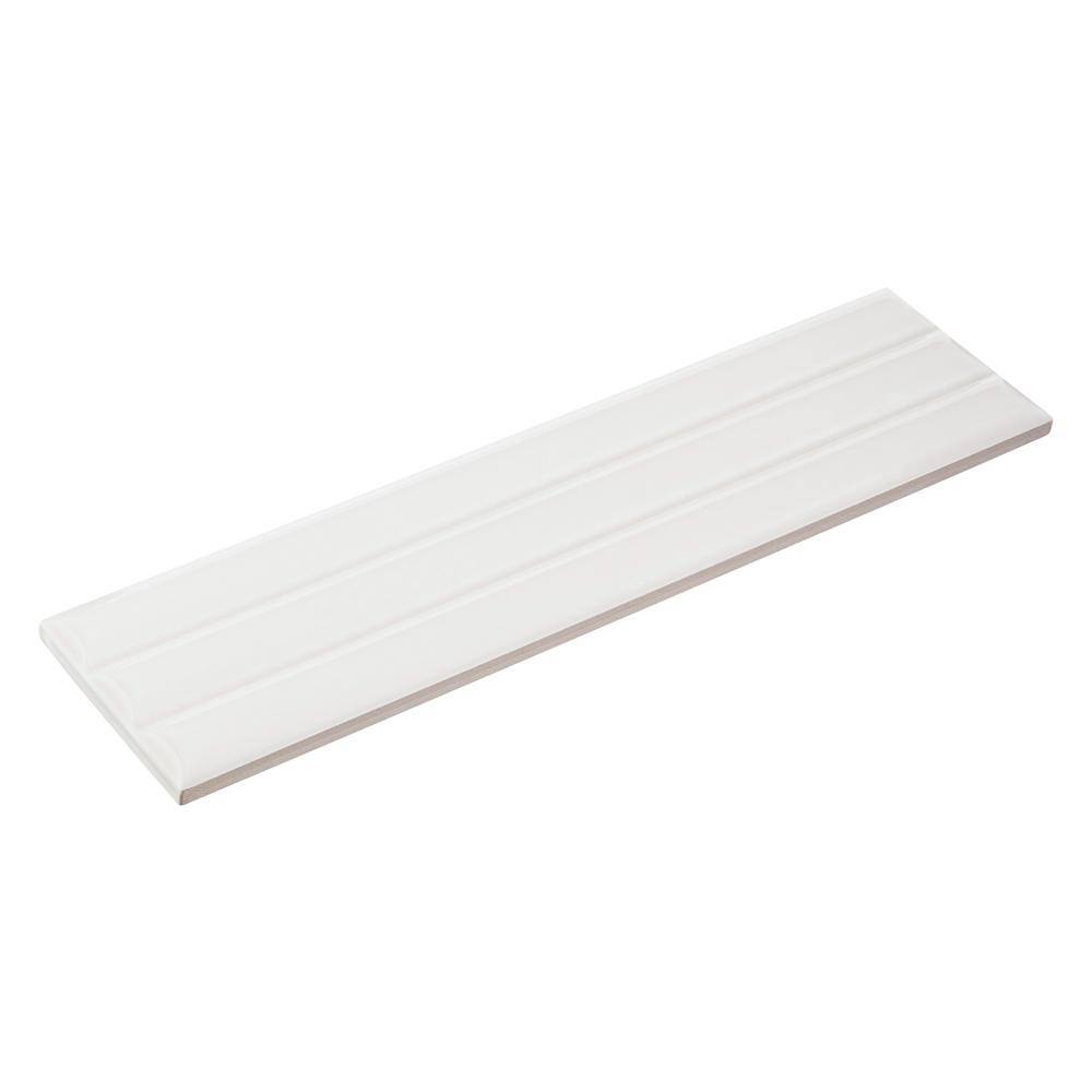 Galor Liniar Glossy White Ceramic Subway Wall Tile