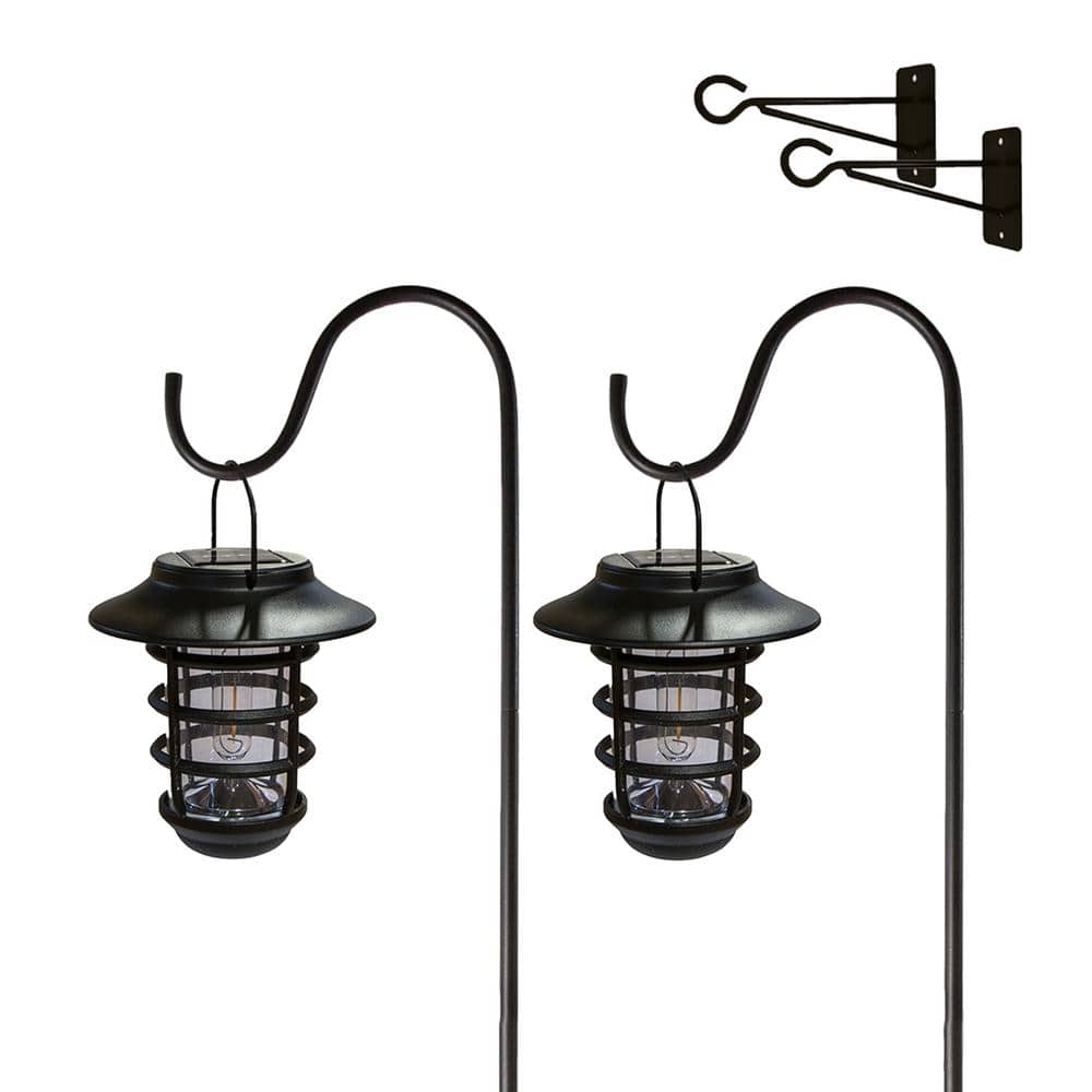 Nottingham Black Aluminum LED Solar Pathway Coach Light