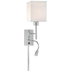 George's Reading Room 1-Light Chrome Wall Sconce