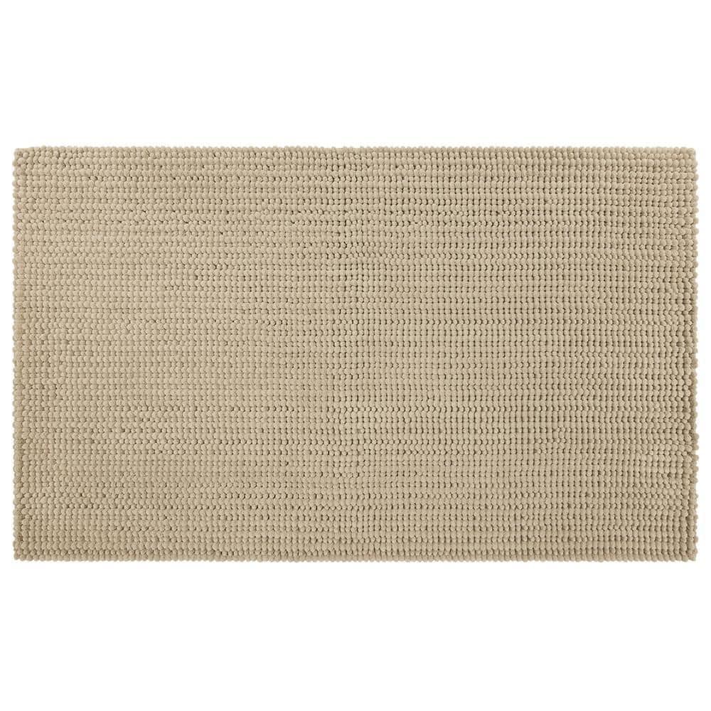 Solid Reversible Long Bath Rug Ivory - Yorkshire Home