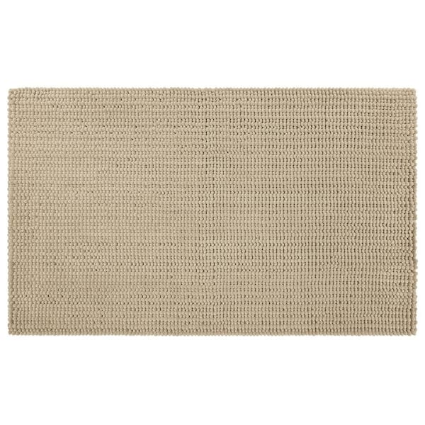 Mohawk Home Homespun Noodle 27 in. x 45 in. Taupe Tan Polyester Machine Washable Bath Mat