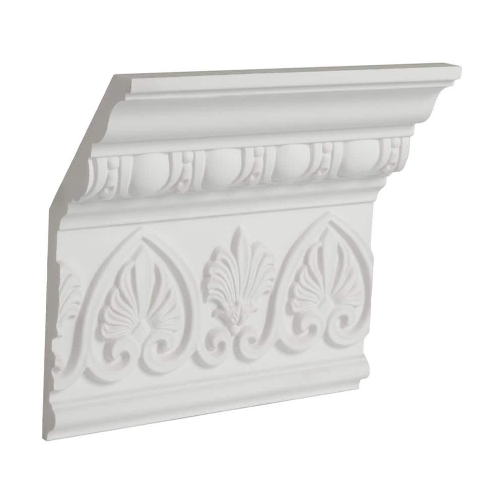 6-Inch White Polyurethane Egg and Dart Crown Moulding Sample