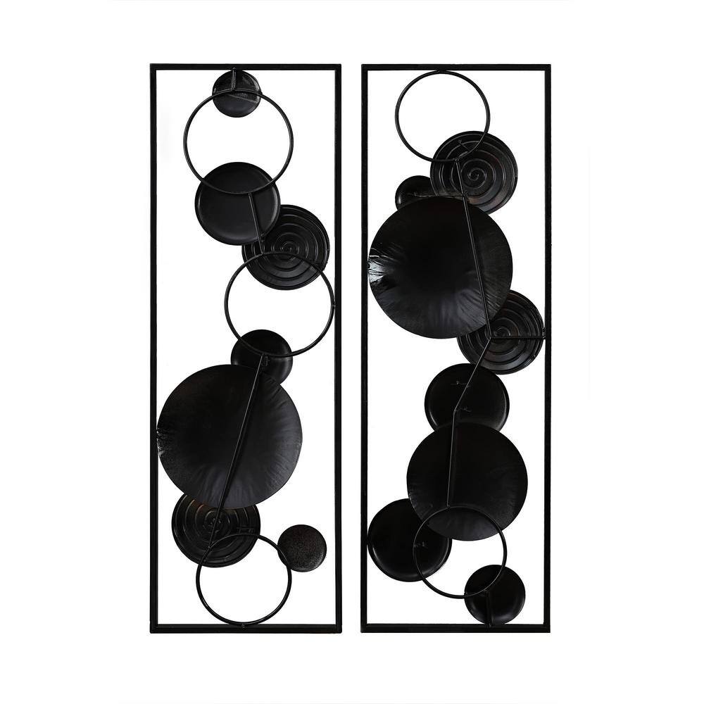 Brown and Gold Abstract Metal Wall Art Set