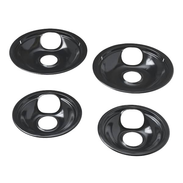Universal Porcelain Drip Bowl in Black (4-Pack)