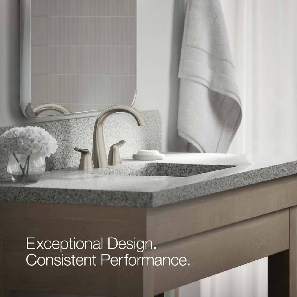 Easmor 8 in. Brushed Nickel Double Handle Bathroom Faucet