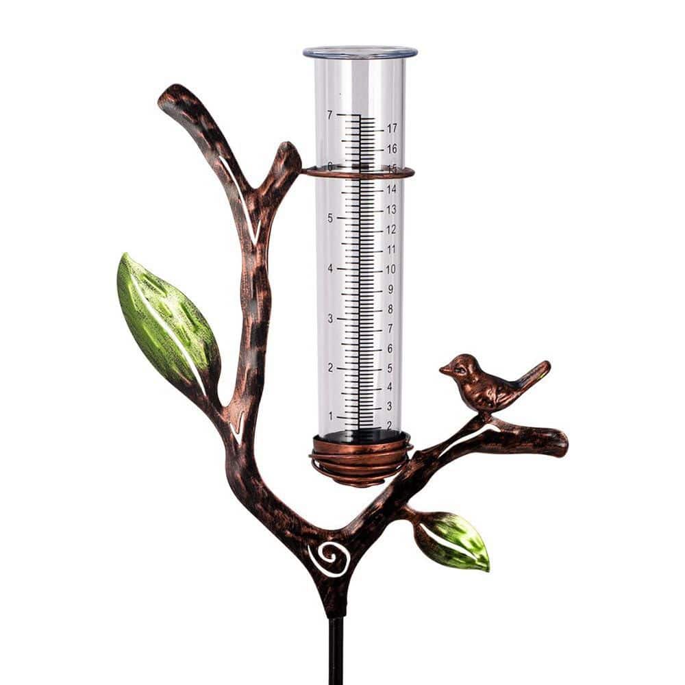 Rain Gauge Outdoor, Metal Rain Gauge with Stake, 7 in. Tube Rain Measure Gauge, Decorative Branch Rain Measure Tool price history on PriceWatchPro