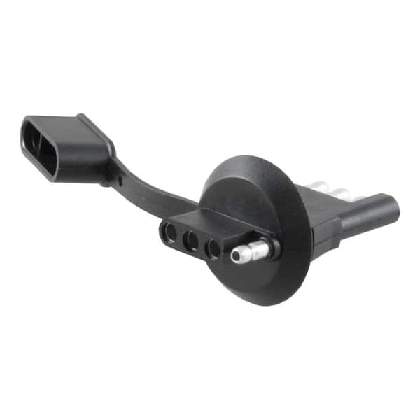 CURT 4-Way Flat License Plate Light Plug Adapter (Packaged)