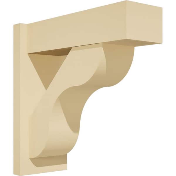 Ekena Millwork Carmel 7 in. W x 18 in. H x 18 in. D Signature Urethane Polyurethane Outlooker with Block Ends