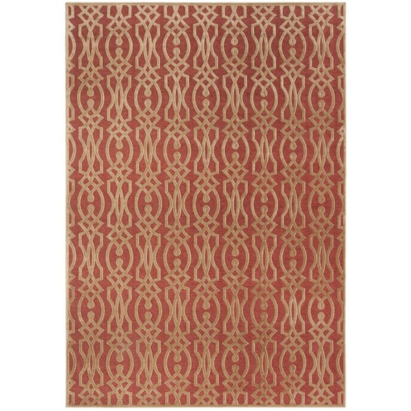 SAFAVIEH Martha Stewart Cinnamon Stick 8 ft. x 11 ft. Abstract Geometric Area Rug