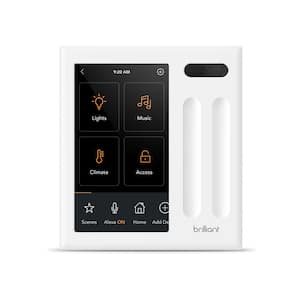 Smart Home Control (2-Switch Panel) for Alexa, Google Assistant, Apple HomeKit, Ring, Sonos and More