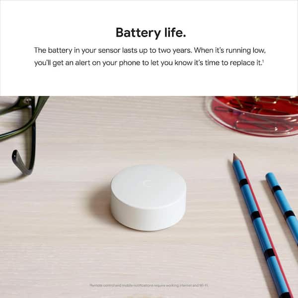 Google - Nest Temperature Sensor - Smart Home Thermostat Sensor
