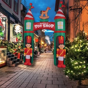 10 ft. Santa's Toy Shop Archway Inflatable with Lights