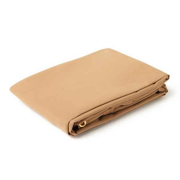 TarpsNow 7 ft. x 9 ft. Tan 20 Mil Commercial Grade Heavy Duty