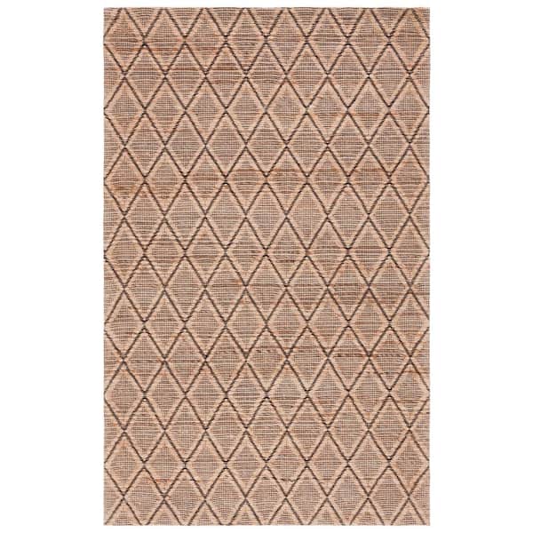 SAFAVIEH Natural Fiber Beige Doormat 3 ft. x 5 ft. Abstract Geometric Area Rug