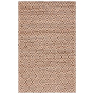 Natural Fiber Beige 5 ft. x 8 ft. Abstract Geometric Area Rug