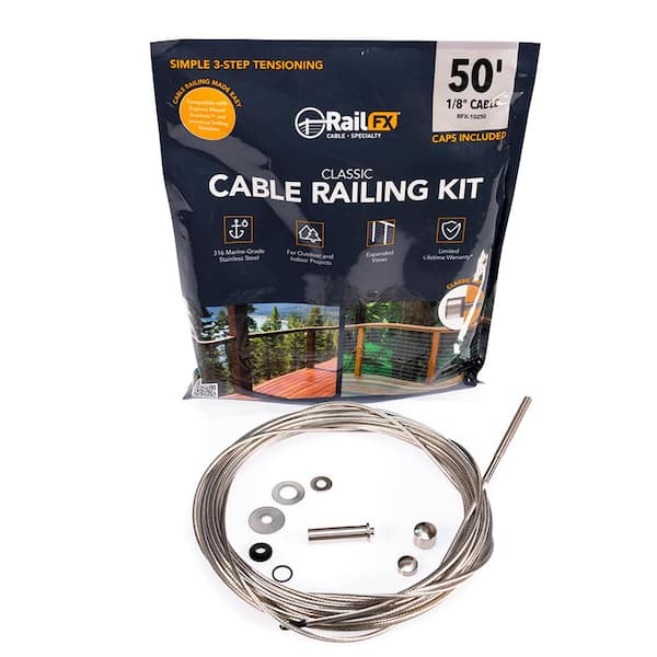RAILFX Classic 50 ft. Stainless Steel Cable Kit for Cable Railing System