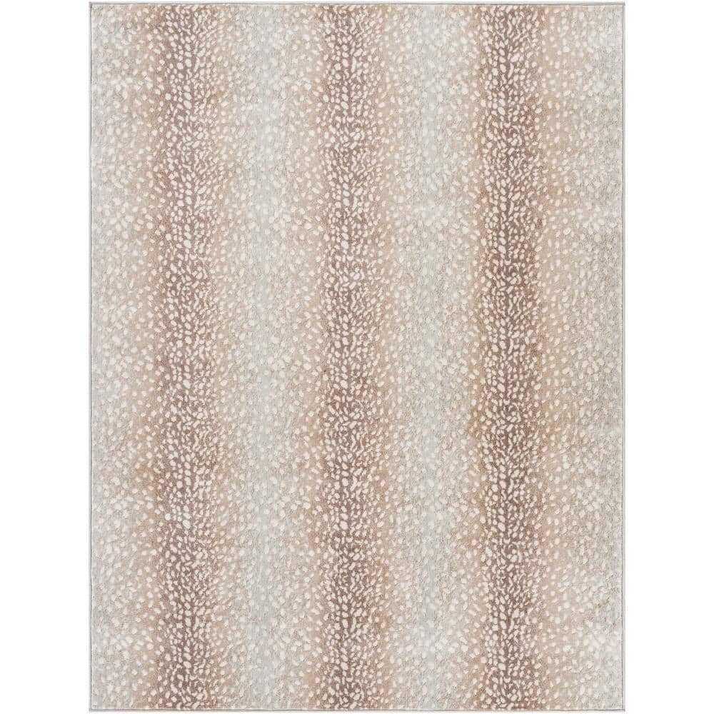Pablo Camel and Light Gray Antelope Print Area Rug