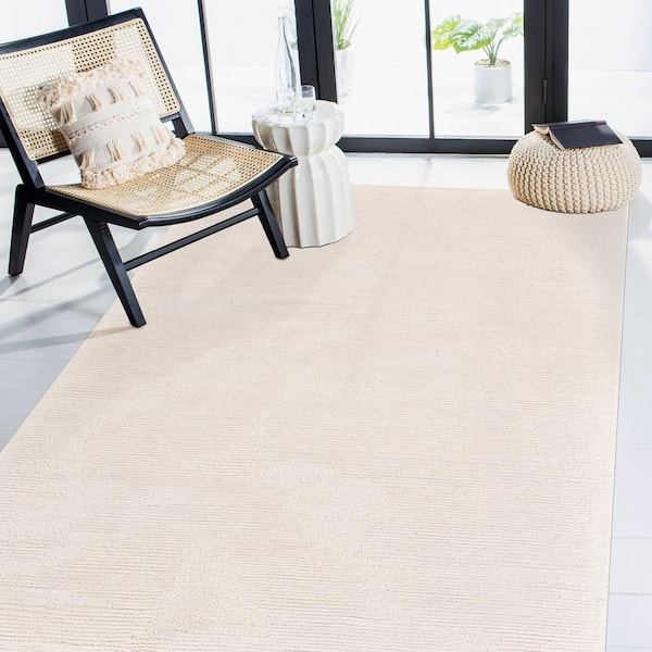 Mexico 9 x 12 Ivory Abstract Pattern Area Rug for High Traffic Living Room Dining Room Bedroom