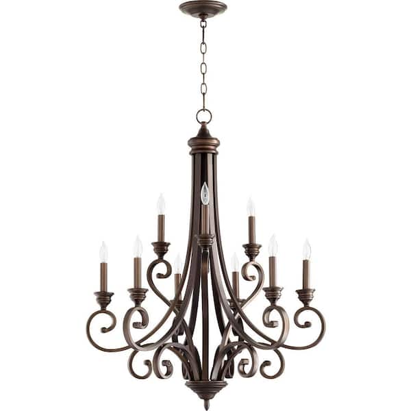 Bryant 9- -Light Oiled Bronze Chandelier