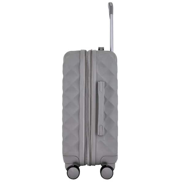 Kensie 20 in. Paloma (Gray) Rolling Expandable Carry-On Luggage KN