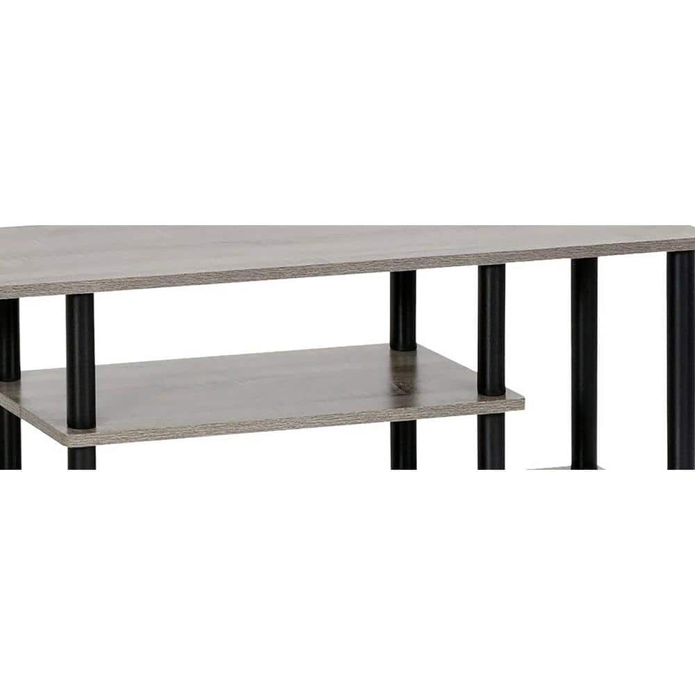 Chic Corner French Oak Grey 3-Tier TV Stand