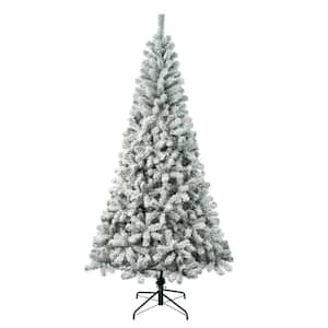 First Traditions 7.5 ft. Acacia Flocked Artificial Christmas Tree