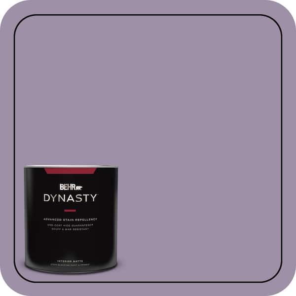 BEHR DYNASTY 1 qt. #S100-4 Ancestry Violet One-Coat Hide Matte Interior Stain-Blocking Paint and Primer