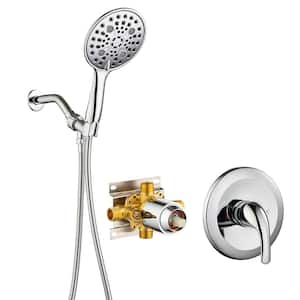 Single-Handle 6-Spray Tub and Shower Faucet Combp in Chrome (Valve Included)