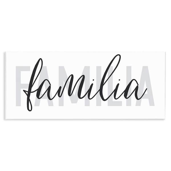 Stupell Industries Familia Simple Family Text by Wild Apple Portfolio Unframed Wall Plaque Typography Graphic Art Print 7 in. x 17 in.