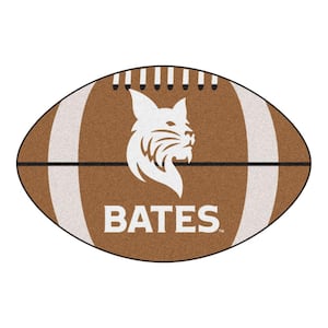 NCAA Bates College 20.5 in. 32.5 in. Football Mat Area Rug