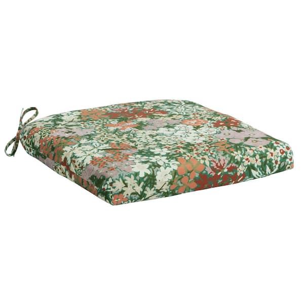 20 in. W x 20 in. D Universal Outdoor Seat Pad in Endive Floral